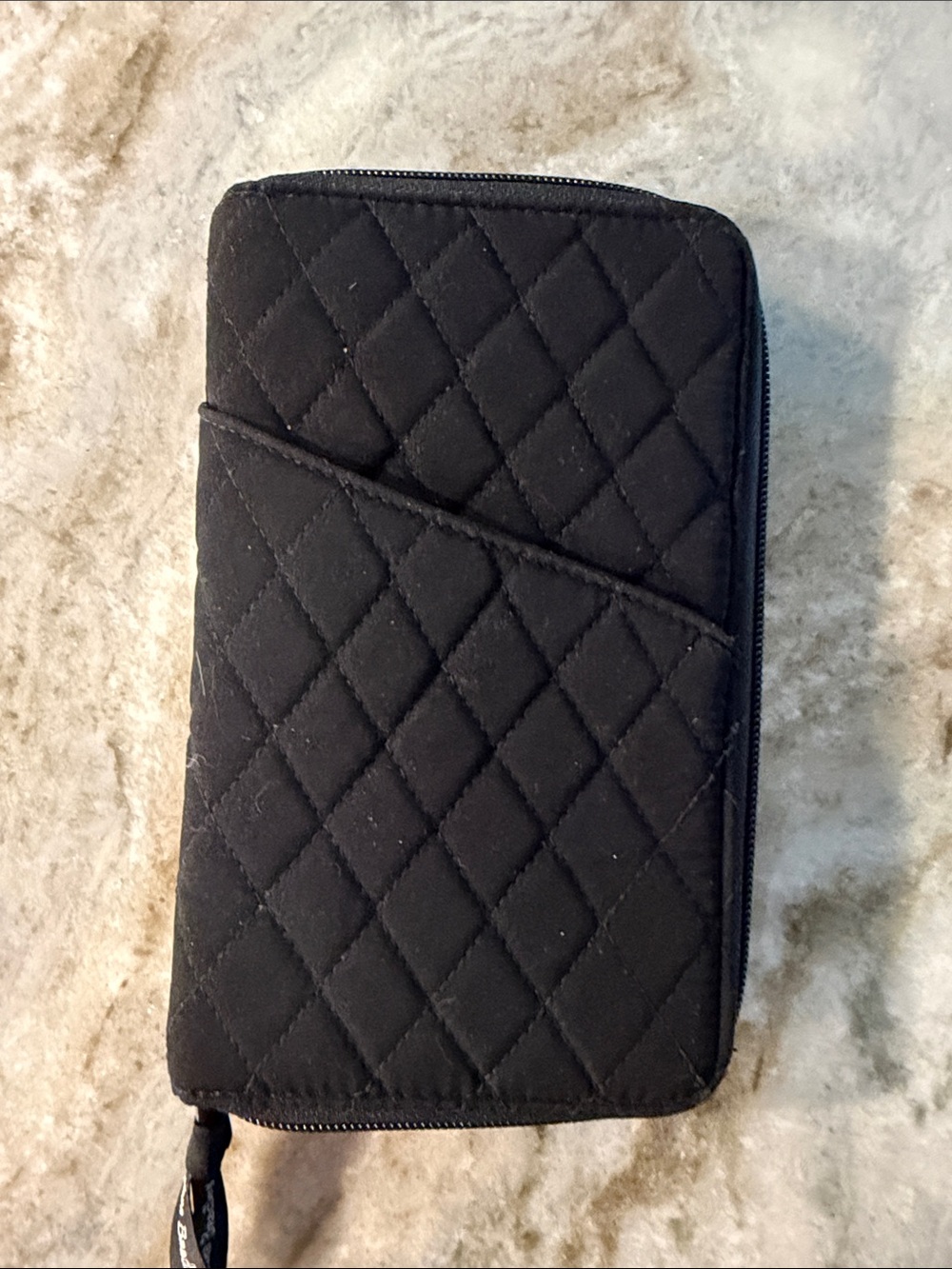 Vera Bradley Black Quilted Zip Wallet